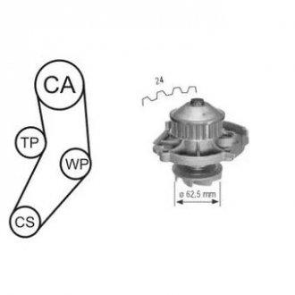 WPK-161602 AIRTEX Водяной насос + комплект зубчатого ремня