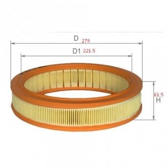 AF0106 ALPHA FILTER Фильтр воздушный 032 129 620, 030 129 620 A, 5 004 885, 5 011 876, 115 946 204, 115 946 204 S, 115 946 205, C 115 946 505, 056 129 620, 052 129 620 A, 052 126 620 A, 11464 619, 5012631, A 830 X 9601 D