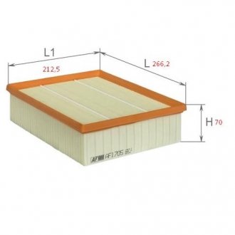 AF1705 ALPHA FILTER Фильтр воздушный AUDI A4 1.8-3.2 00-09 (пр-во ALPHA FILTER)