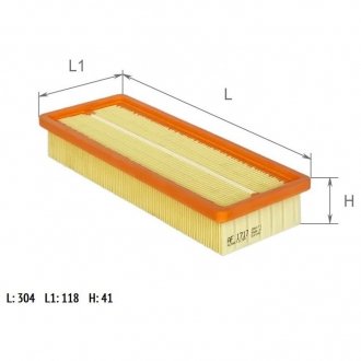 AF1717 ALPHA FILTER Фильтр воздушный 1444P4, 71736133, 7634041, 76340411