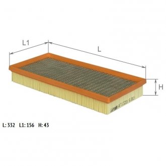 AF1723s ALPHA FILTER Фильтр воздушный mercedes w124 4.2, 5.0 91-95, w140 4.2 (с сеткой) (пр-во alpha filter)