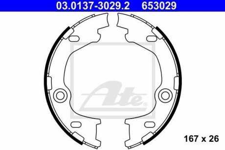 Гальмiвнi колодки ATE 03.0137-3029.2