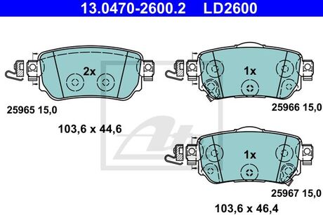 KLOCKI HAM.CERAMIC TYL NISSAN ATE 13047026002