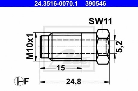 24.3516-0070.1 ATE Ремкомлект тормозного суппорта FORD