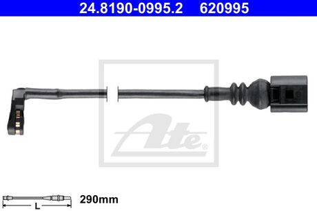 24819009952 ATE Датчик зносу гальмівних колодок
