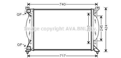 AI2201 AVA COOLING Радиатор охлождения AUDI A4 16/18/20 MT 00- (Ava)