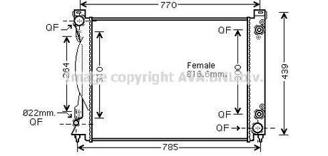 AI 2231 AVA COOLING AI-A6 04-охлаждения 2.4i 24V (+AUT±AC), 3.0i 30V (+AUT±AC), 3.2i 24V (+AUT±AC) [675*445*32]