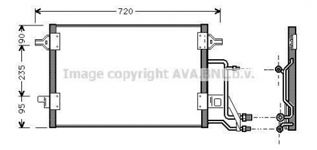 AI5140 AVA COOLING Конденсатор кондиционера vw (пр-во ava)