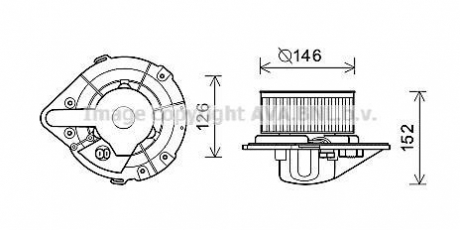 Ai8501 AVA COOLING Вентилятор салона audi, vw (пр-во ava)