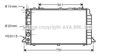 AIA 2089 AVA COOLING Радиатор охлаждения