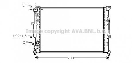 AIA2123 AVA COOLING Радиатор охлаждения двигателя A4 1.6/1.9TD MT 96-00 M/J (Ava)