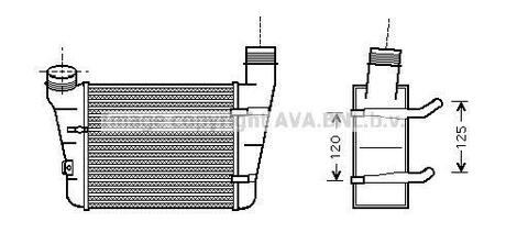 AIA4221 AVA COOLING AI-A4 00-интеркулер 1.9TDi (±A±AC), 2.0TDi 103kW [OE. 8E0145805F / S]