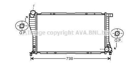 BW2234 AVA COOLING Радиатор, Система охолодження двигуна