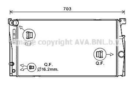 BW2549 AVA COOLING Радиатор, Система охолодження двигуна