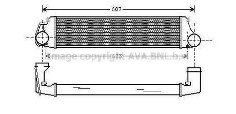 BW4207 AVA COOLING AVA BMW Интеркулер 3 E46 320/330d 99-