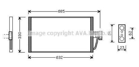 BW 5254 AVA COOLING Конденсатор, кондиционер