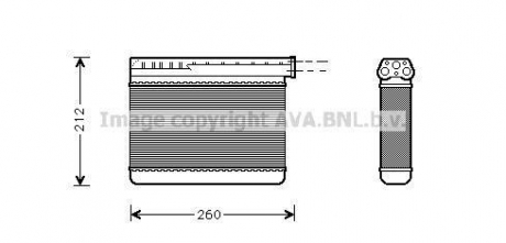 BW6166 AVA COOLING Радиатор отопителя heat 316->325 mt/at 89- (ava)