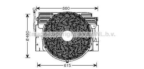 BW 7517 AVA COOLING BW X5 Petrol 07/00- Вентилятор