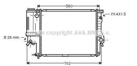 BWA2186 AVA COOLING Радиатор, охолодження двигуна