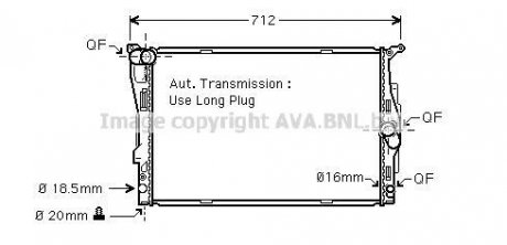 BWA2303 AVA COOLING Радиатор, охолодження двигуна