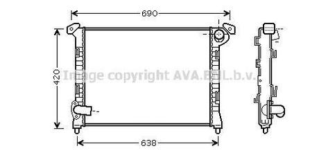 BWA2314 AVA COOLING Mini One 1.4 i Man. +AC 03-