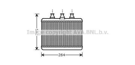 BWA6271 AVA COOLING Радиатор отопителя салона BMW 7E65 7E66