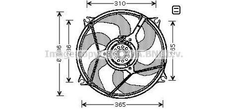 CN Xsara Picasso 460W -AC 09 Вентилятор AVA COOLING CN 7530