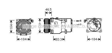 CNAK201 AVA COOLING Компрессор C5 / P307 Diesel01-