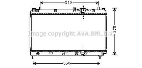 CR2031 AVA COOLING AVA CHRYSLER Радиатор охолодження двиг. NEON 2.0 97-98 (304x631x16)