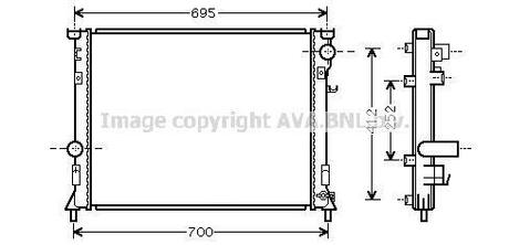 CR2097 AVA COOLING AVA CHRYSLER Радиатор охолодження 300C 2.7/5.7 04-