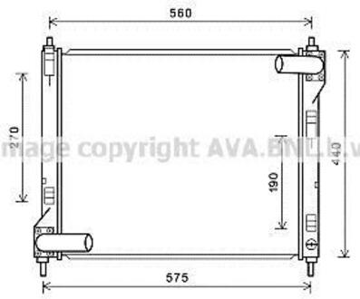 DN2354 AVA COOLING Радиатор охолодження NISSAN JUKE (2010) 1.6 (вир-во AVA)