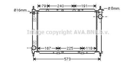 DNA2261 AVA COOLING AVA NISSAN Радиатор охолодження двиг. MICRA III 1.5 03- (механіка), NOTE 1.5 06- (механіка)