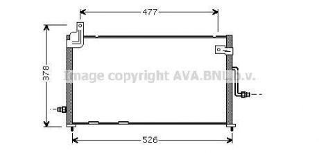 DW5044 AVA COOLING Конденсатор кондиционера daewoo matiz (98-) 0.8/1.0 (пр-во ava)