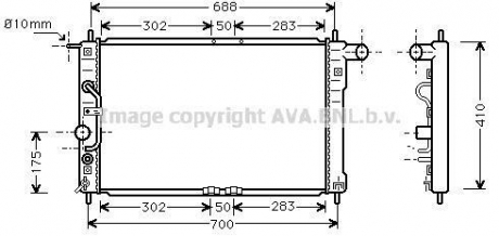 DWA2015 AVA COOLING Радиатор охлаждения daewoo lanos (97-) 1.3-1.6 i (пр-во ava)