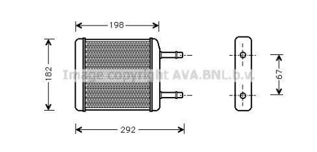 DWA6024 AVA COOLING Радиатор отопителя daew matiz 0.8 mt/at 98-(пр-во ava)