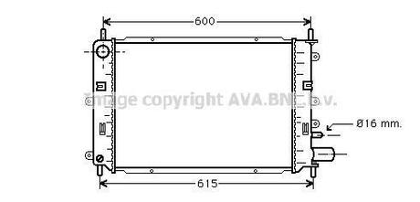 FD2152 AVA COOLING Радиатор, охолодження двигуна