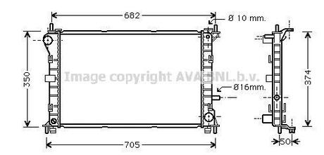 FD2379 AVA COOLING Радиатор охлождения FORD FOCUS I (CAK) (98-) (пр-во AVA)