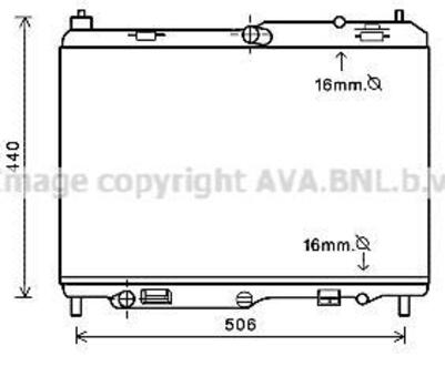 FD2441 AVA COOLING Радиатор охолодження FORD FIESTA VI (CB1) (08-)1.4 (вир-во AVA)