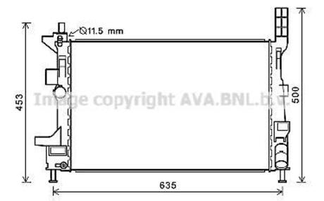 FD 2578 AVA COOLING Радiатор