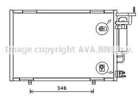 FD5615D AVA COOLING Радиатор кондиціонера FORD FIESTA VI (CCN) (12-) (вир-во AVA)