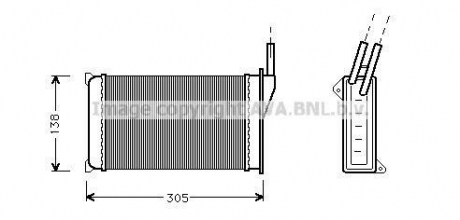 FD6093 AVA COOLING Радиатор отопителя ford (пр-во ava)