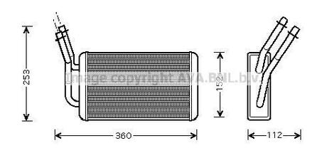 FD 6316 AVA COOLING Радиатор печки -AC [OE. 4042575]