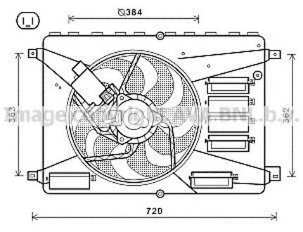 FD 7556 AVA COOLING FD Galaxy 2.0 TDCi 03/10- Вентилятор