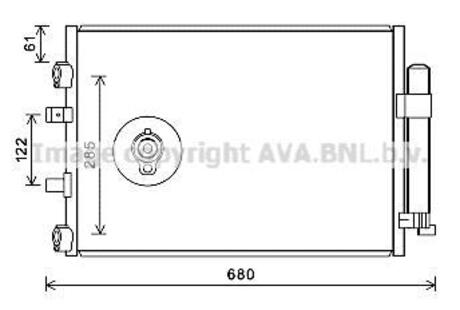 FDA 5484D AVA COOLING Радiатор кондицiонера