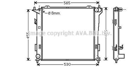 HY -I30 07-рад.охлаждения 1.6CRDi (±AC), 2.0CRDi (±AC) [450*455*27] AVA COOLING HY2181