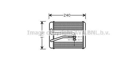 HY6119 AVA COOLING Радиатор обігрівача Hyundai Grandeur 98-/Sonata 99-/Kia Optima/Magentis 00-(Ava)