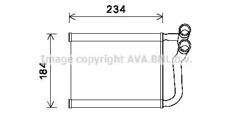 HY6253 AVA COOLING Радиатор отопителя hyundai accent (mc) (05-) (пр-во ava)