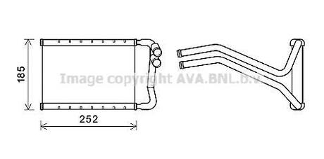 HY6437 AVA COOLING Радиатор отопителя салона (HY6437) AVA