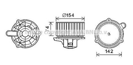 HY8348 AVA COOLING Вентилятор відпівача SANTA FE (вир-во AVA)