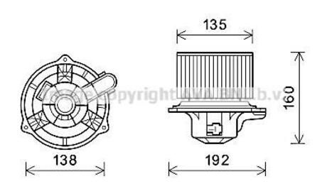 Вентилятор обігрівача HYUNDAI i30 (FD) (07-) (AVA) AVA COOLING HY8553